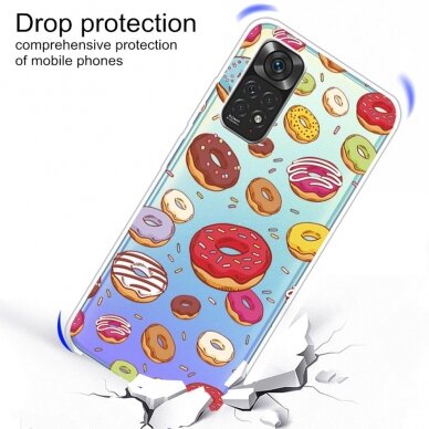 XIAOMI REDMI NOTE 11/11S Tracy clear nugarėlė Donuts 3