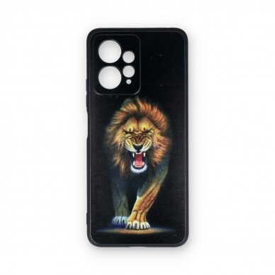 Xiaomi Redmi Note 12 black nugarėlė Lion Design00101