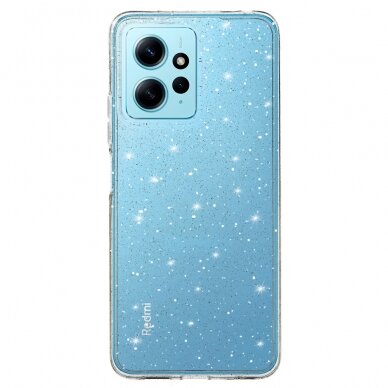 Xiaomi Redmi Note 12 clear Crystal Glitter nugarėlė 1