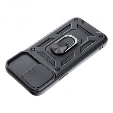 Xiaomi Redmi Note 12 PRO 5G /POCO X5 PRO black RING ARMOR WITH CAMSHIELD nugarėlė 3