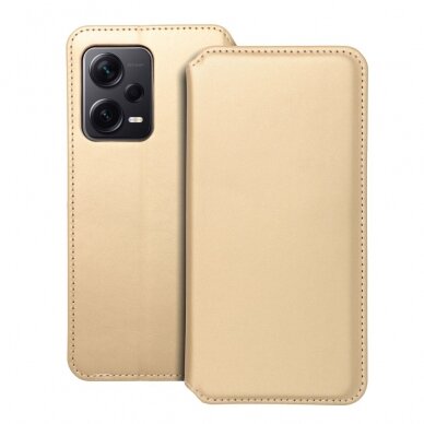 Xiaomi Redmi Note 12 PRO PLUS aukso spalvos DUAL POCKET dėklas