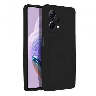 Xiaomi Redmi Note 12 PRO PLUS juoda nugarėlė SOLID WITH CARD SLOT 1