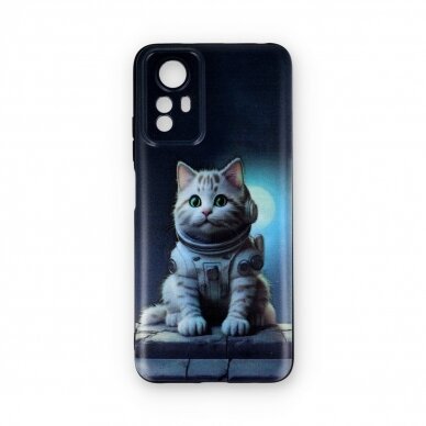 Xiaomi Redmi Note 12S black nugarėlė Astronaut Cat Design00317