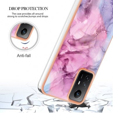 Xiaomi Redmi Note 12S Tracy nugarėlė MILKY WAY MARBLE Pink 3