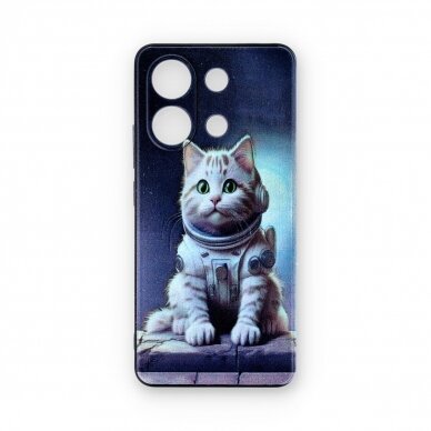 Xiaomi Redmi Note 13 black nugarėlė Astronaut Cat Design00317