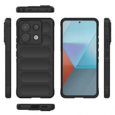 Xiaomi Redmi Note 13 Pro 5G / Poco X6 5G black Tracy Anti-slip Rugged nugarėlė 4