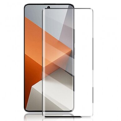 Xiaomi Redmi Note 13 PRO+ 5G black pilnas 5D stiklas