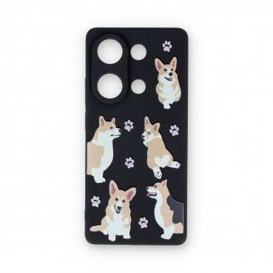 Xiaomi Redmi Note 13 PRO / Poco M6 PRO black nugarėlė Corgi Design00303 1