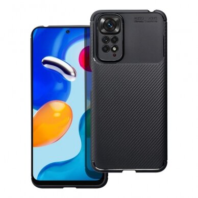 Xiaomi Redmi Note 9 black CARBON FIBER nugarėlė 2