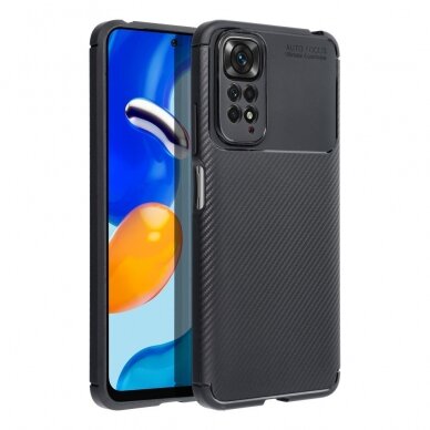 Xiaomi Redmi Note 9 black CARBON FIBER nugarėlė