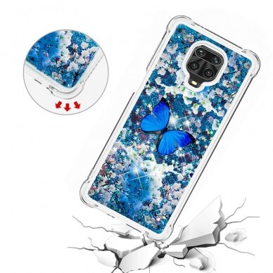 Xiaomi Redmi Note 9 PRO/Note 9s Water Shock nugarėlė Blue Butterfly 4