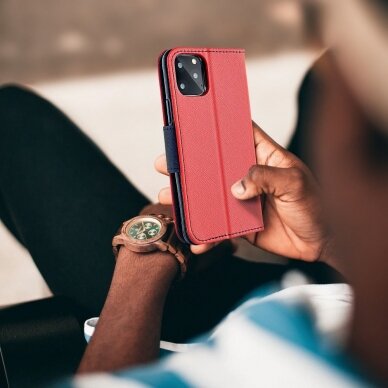 Xiaomi Redmi Note 9 red Fancy Diary dėklas 7