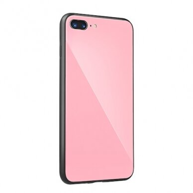 XIAOMI REDMI NOTE5 PRO rausva GLASS CASE nugarėlė 2