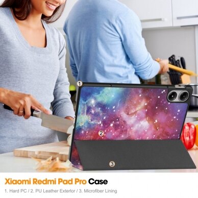 Xiaomi Redmi Pad Pro 12.1" TRIFOLD dėklas Galaxy 6