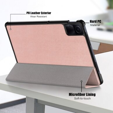 Xiaomi Redmi Pad SE 11" rose gold TRIFOLD dėklas 6