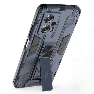 XIAOMI REDMI POCO X4 GT mėlyna ARMOR METAL WITH STAND nugarėlė 1