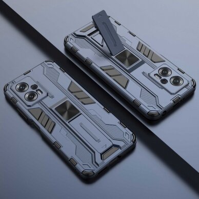 XIAOMI REDMI POCO X4 GT mėlyna ARMOR METAL WITH STAND nugarėlė 6